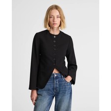 NWT Madewell The Nolita Cutaway Blazer Black Size 8