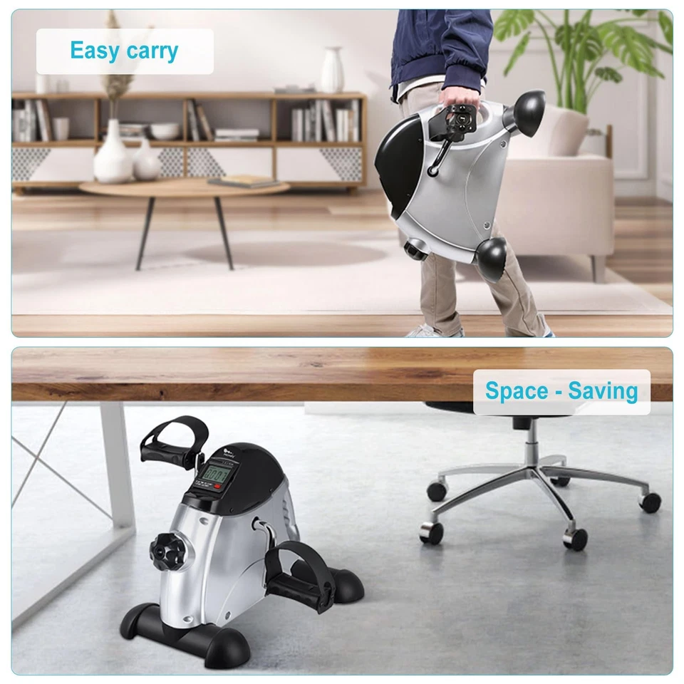 himaly Mini Exercise Bike, Under Desk Bike Pedal Exerciser Portable Foot Cycle - Image 2 of 4