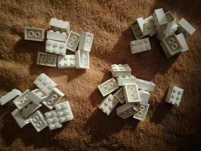 Nr. 41 Lego System Grundsteine 3x2 Steine 3002 weiß Vintage '50s '60s