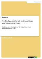 Anonymous | FeedbackgespräChe Als Instrument Der Motivationssteigerung | Buch