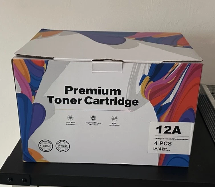 Cartucho de tóner Ejet 12A Premium negro (paquete de 4) Foto 4 de 4
