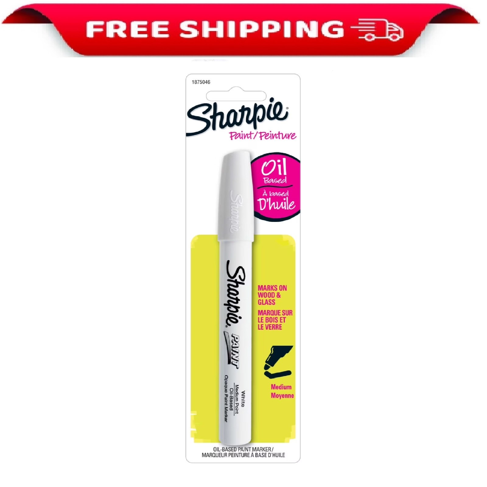 Sharpie Oil-Based Medium Point White Paint Marker, 1 Each