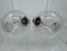 100 Watt Incandescent Light Bulbs, A19 Clear Incandescent Light 2 Bulbs -Working