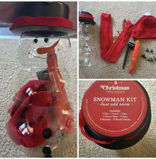 Build A Snowman Kit w/Hat Scarf Pipe Eyes Mouth Carrot Nose Buttons New