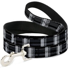Dog Leash Plaid Weathered Black/Gray/White