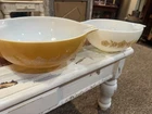 Vintage PYREX Butterfly Gold Cinderella Nesting Mixing Bowls Complete Set Of 2