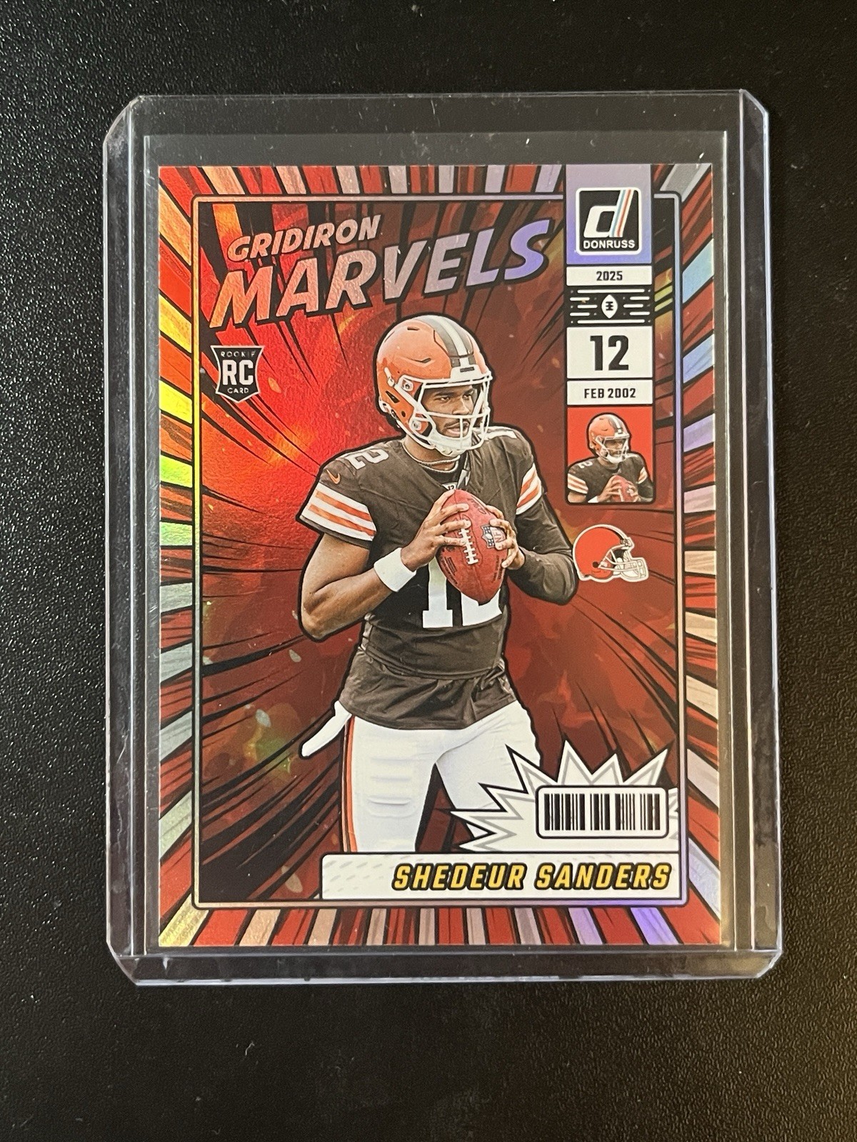 2025 Panini Donruss Shedeur Sanders Gridiron Marvels Case Hit #GM-SSS Browns RC!