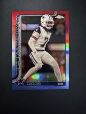2025 Topps Chrome Red White and Blue Trevon Diggs Refractor #83 - Cowboys