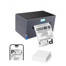 Thermal Shipping Label Printer, 4x6 Bluetooth Shipping Printer for Small Busi...