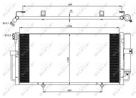 Condenseur NRF 35875 refroidissement optimal pour climatisation OE 73210FE010