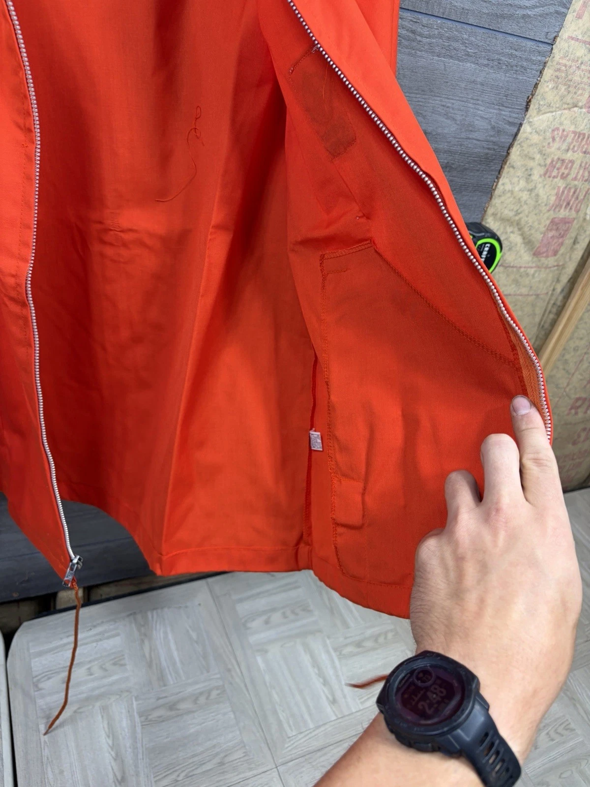 Vintage Swingster USA Made Golden Harvest Farming Jacket Men Medium Orange Ag - product detail image 12
