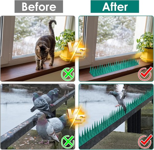 5/10/15M Bird Spike For Pigeon Deterrent Fences Wall Window Ledge Cat Anti Climb - Picture 7 of 23