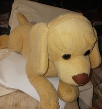 Walmart PuP Dog Plush Yellow Lab Stuffed Animal Golden Retriever Preowned CLEAN