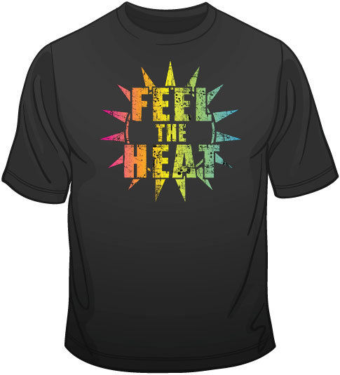 Feel The Heat Neon Tee Choose Style & Size Up to 4XL Glow w/ Blacklight 10500