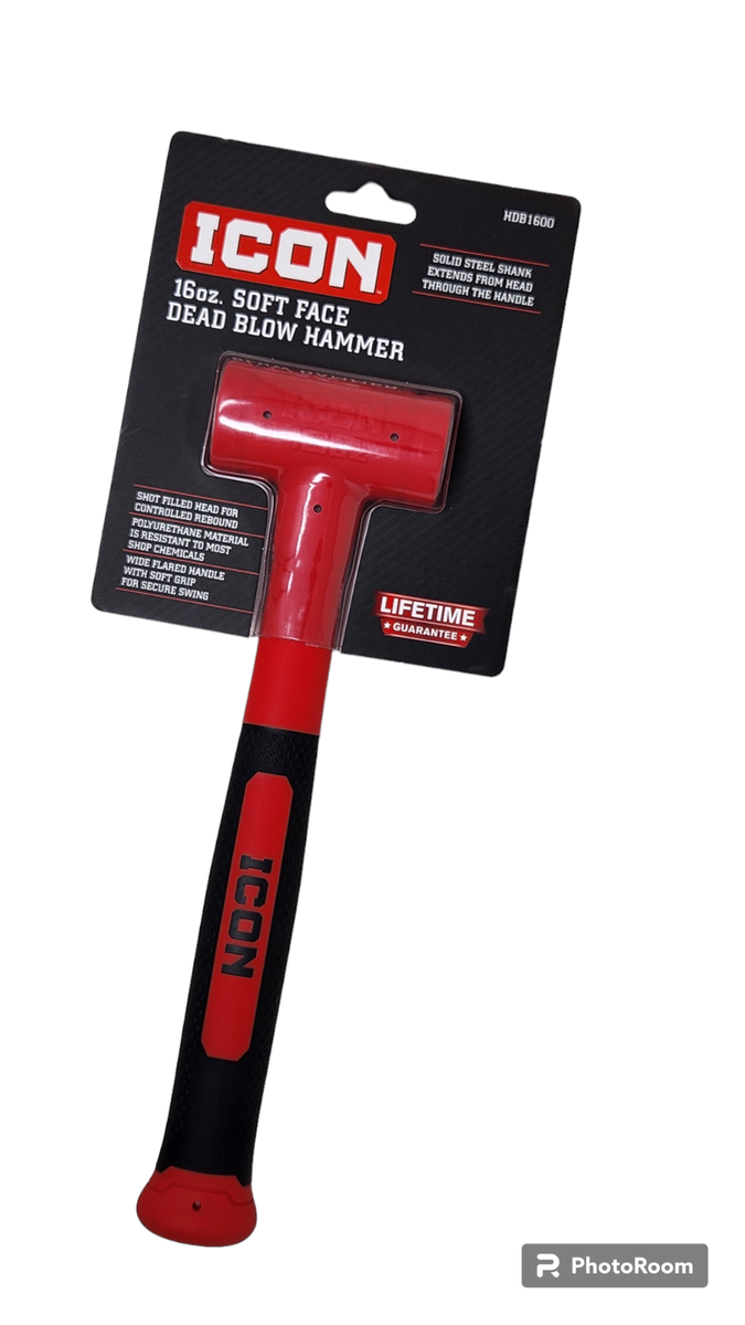ICON 16 oz. Soft Face Dead Blow Hammer 59710 HDB1600 Lifetime 