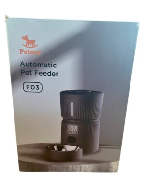 Automatic Cat/Dog Pet Feeder Bowl Food Dispenser Petory Black F03