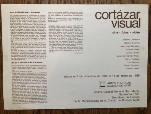 JULIO CORTAZAR Cortazar Visual Teatro San Martin Programme and postcard - Picture 2 of 6