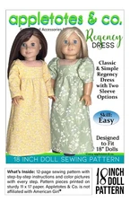 18 Inch Doll Pattern | Regency Dress Fits 18" Dolls such as American Girl