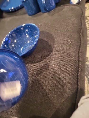 Metal Blue Speckled Enamel Camping Bowls, 2.4 tall, 6"diameter Set Of 2 - Picture 4 of 7