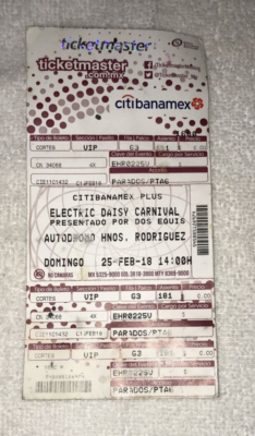 2018 EDC Electric Daisy Carnival MEXICO VIP Ticketmaster 2018 EDC Electric Daisy Carnival MEXICO VIP Ticketmaster