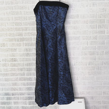 Junior 15 16 Dave & Johnny Blue & Black Maid Of Honor Formal Prom Dress❤️kwh2j