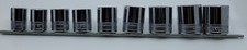 Snap On Tools 1/2" Drive SW261-SW421 12 Point SAE Shallow Socket 9Pcs USA