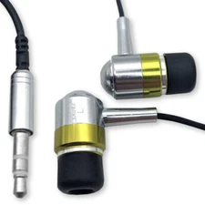 Silver Green Aluminum Earbuds Earphones Headphones 3.5mm Audio Jack High Quality