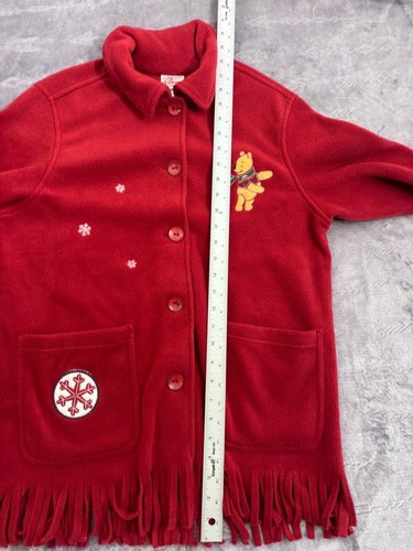 Girls Disney Store Winnie The Pooh Bear Fleece Jacket Red S - Picture 4 of 12