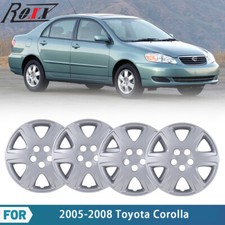 15 Silver Set Of 4 Wheel Cover Hubcaps For 2005 2006 2007 2008 Toyota Corolla 15 Silver Set Of 4 Wheel Cover Hubcaps For 2005 2006 2007 2008 Toyota Corolla