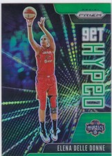 2021 Panini Prizm WNBA  Get Hyped Green Prizm #13 ELENA DELLE DONNE