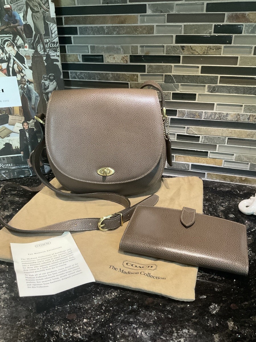 Coach Vintage Madison Carlyle Bag 4401 & Clutch 4478 Italy Granite