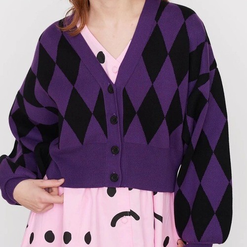 Lazy Oaf | Purple Harlequin Cardigan 