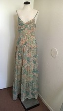 Love 21 Forever 21 Pink Paisley Floral Print Maxi Dress SZ Small
