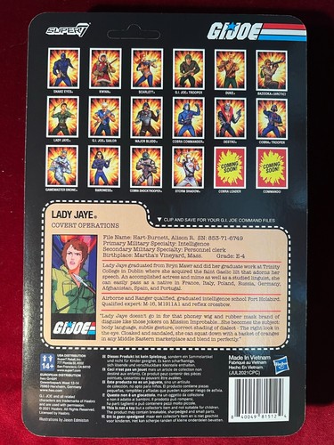 Super7 ReAction GI JOE LADY JAYE Covert Operations 3.75" Action Figure - Picture 2 of 3