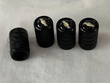 4 All Black Chevy Chevrolet Tire Valve Stem Caps For Car Truck Universal Fitting 4 All Black Chevy Chevrolet Tire Valve Stem Caps For Car Truck Universal Fitting