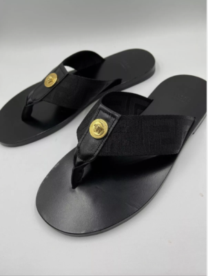 Versace Black Greca Sandals for Men Size 38 Floor Sample no  display picture 2