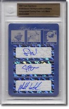 JASON HEYWARD * JAY BRUCE * MATT WIETERS Autograph Rookie Auto Plate BGS 1/1