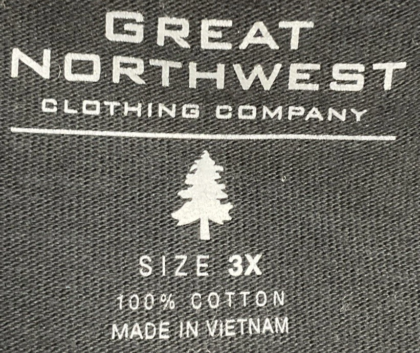 Great Northwest Clothing Company 1/4 Zip Pullover Men’s 3XL Black.    5670 - Image 3 of 3