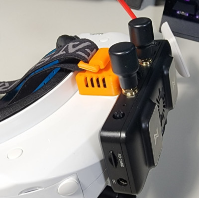 3D Printed Caddx Walksnail Avatar VRX Mount with Strap for Skyzone SKY04X