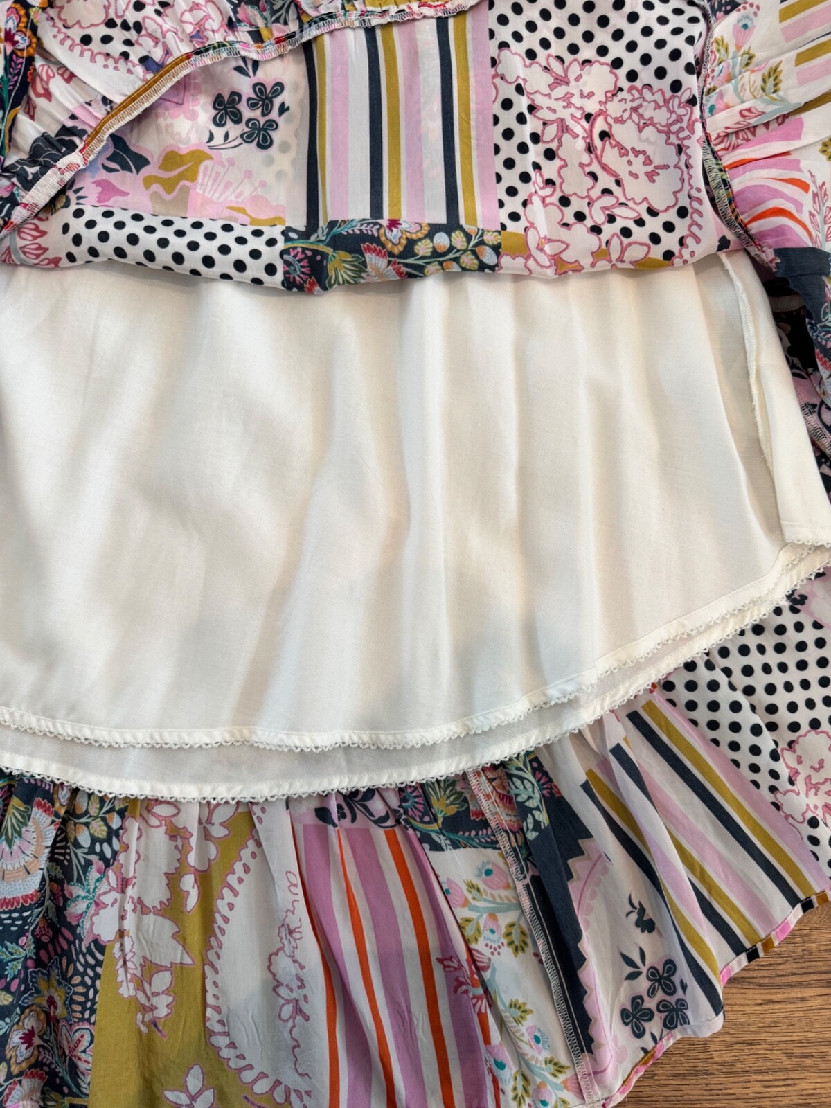 Anthropologie Ruffled Flutter Patchwork Midi Dres… - image 10