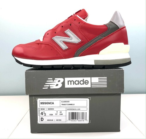 New Balance 996 Red Leather Made in USA 