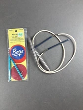 Interchangeable Circular Knitting Needles Lot Of 3 with Point Gripper