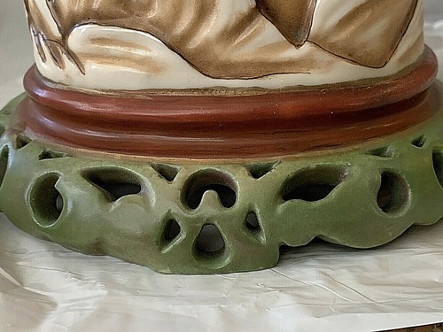 Jarrón figurativo antiguo hecho de porcelana. Nueva York y Rudolstadt. - Imagen 4 de 12