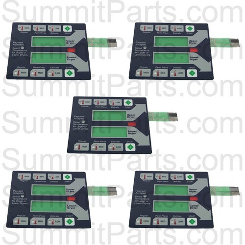 Blue Membrane Touch Pad For Dexter Dryers - Replaces 9801-059-004, 005, 006