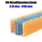 3W 0,1R Ohm zu 470K Ohm 1% Metallfilm Widerstand Widerstände 3 Watt 10/50 Stück