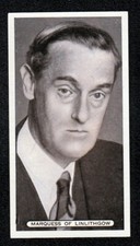1937 BRITISH EMPIRE Trade Card VICTOR HOPE Governor-General and Viceroy of India
