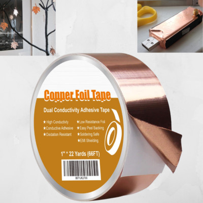 Copper Foil Tape Repair Adhesive Tape With Conductive Adhesive (1''X66ft) Guitar