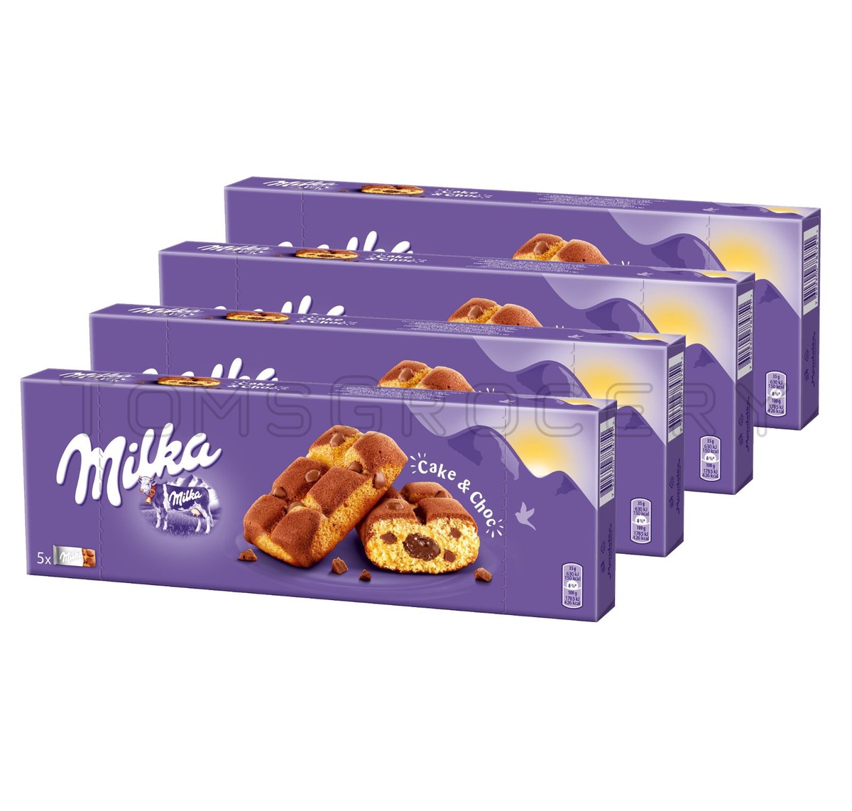 4 MILKA CAKE & CHOC Fluffy Cupcake with Alpine Chocolate Filling