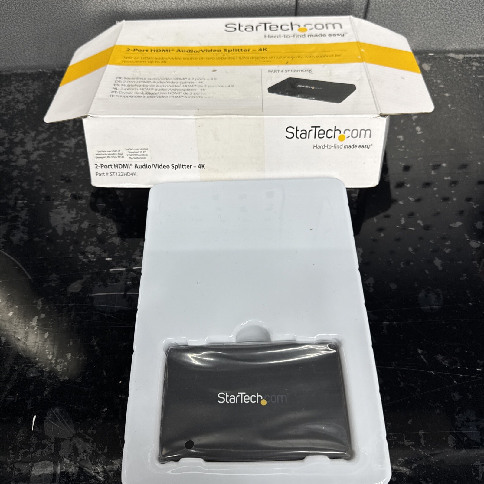 StarTech.com  4K 2-Port Video/Audio 1x2 HDMI Splitter w/ Solid Aluminium Housing