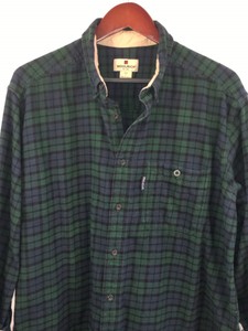 Vintage-Woolrich-Blackwatch-Plaid-Shirt-Flannel-Men-039-s-Large-Tartan